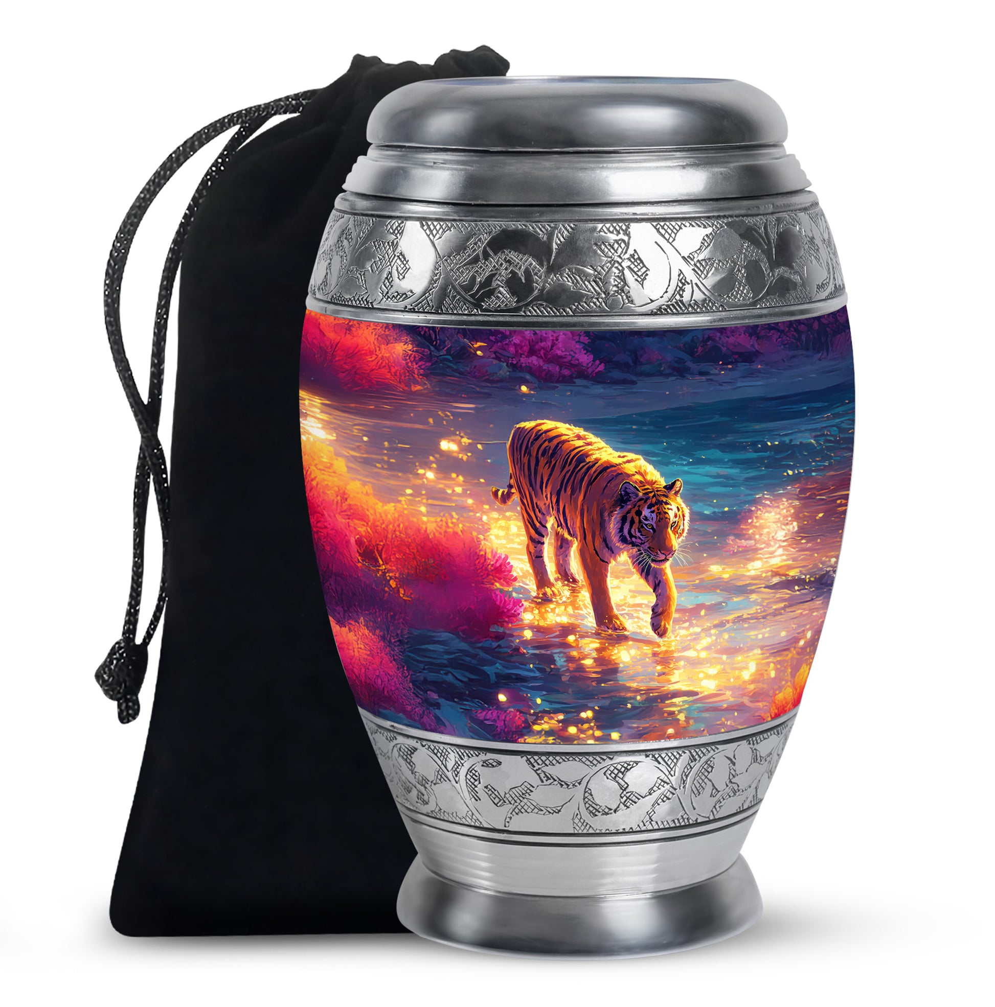 Animal Cremation Urn - Tiger Memorial Urn For Human Ashes
