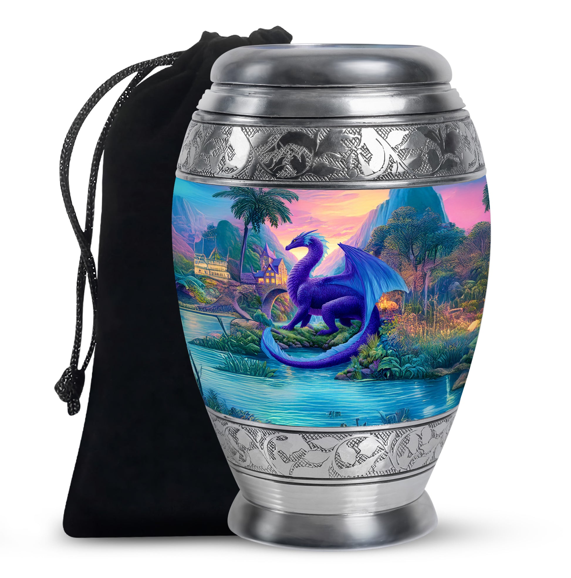 Dragon Memorial Urn - Beautiful Landscape Memorial Urn For Burial