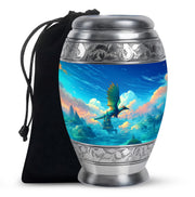 Unique Dragon Memorial Urn - Castle Scene Cremation Urn For Burial