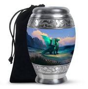 Green Dragon Memorial Urn For Ashes - Beautiful Cremation Urn For Burial