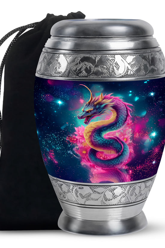Japanese Dragon Funeral Urn - Unique Burial Urn For Human Ashes