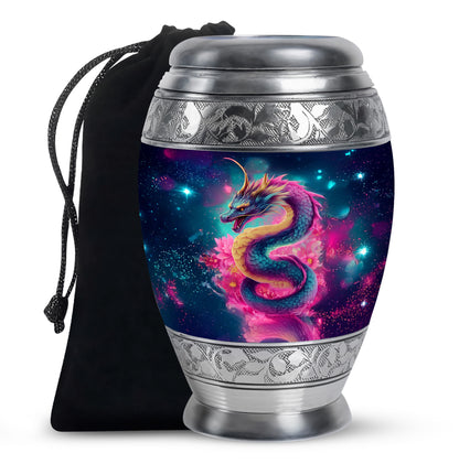 Japanese Dragon Funeral Urn - Unique Burial Urn For Human Ashes