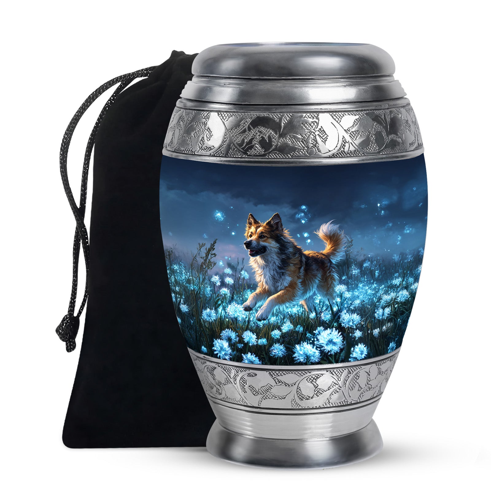 Dog Cremation Urn - Night Sky Pet Memorial Urn For Pet Ashes