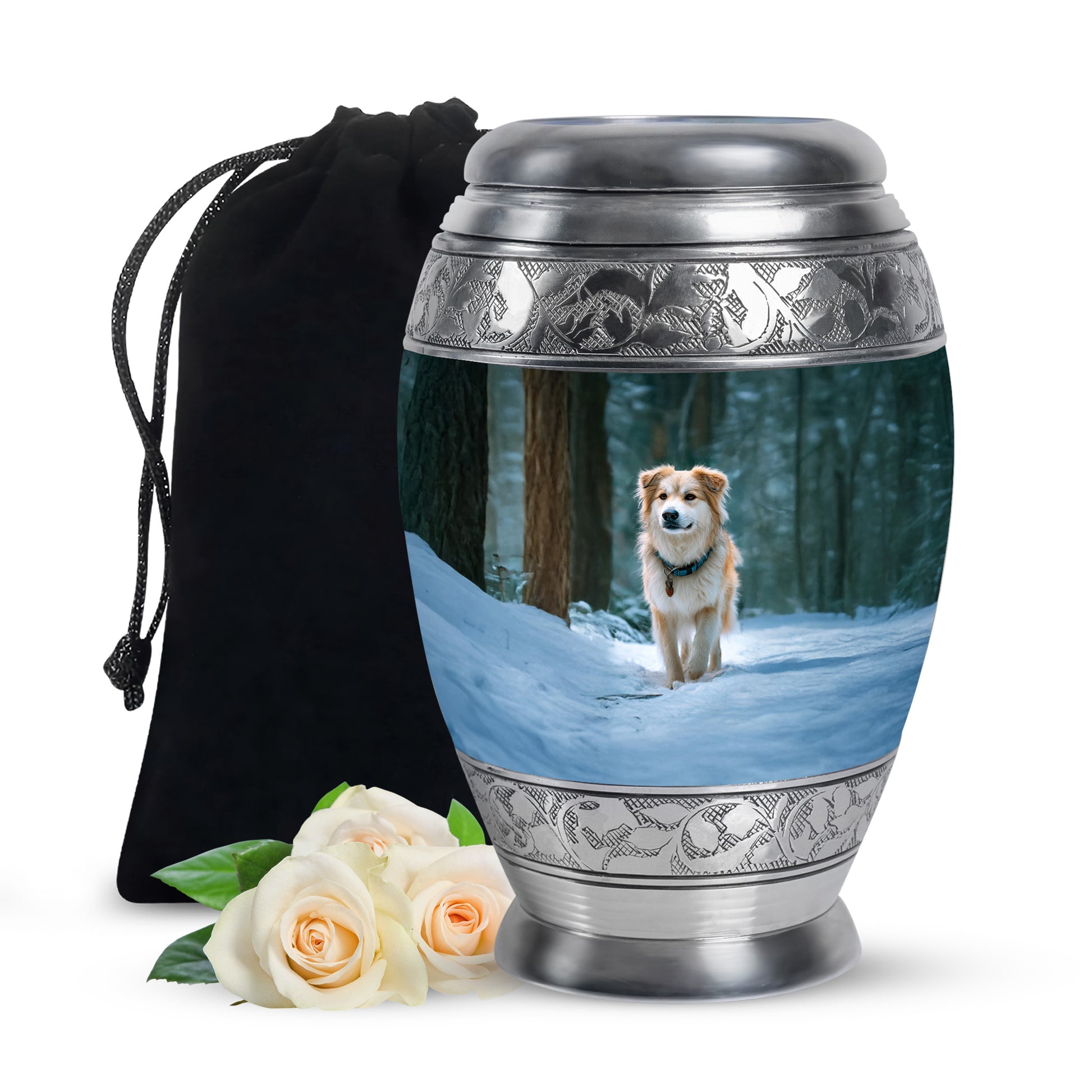 Border Collie Themed Urn - Decorative Funeral Urns For Dog Ashes