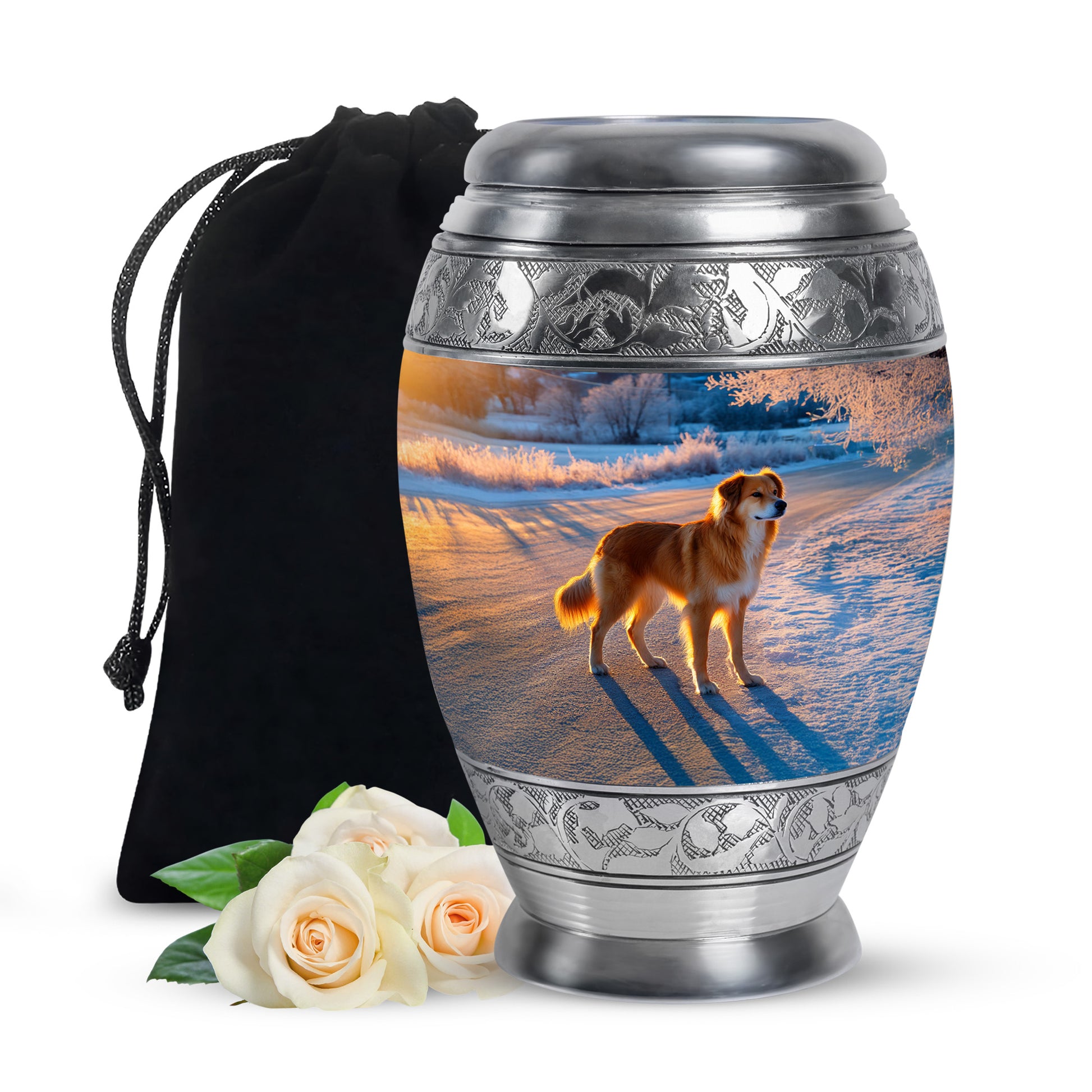 Beautiful Dog Burial Urn - Beach Scenic Urns For Pet Dog Ashes