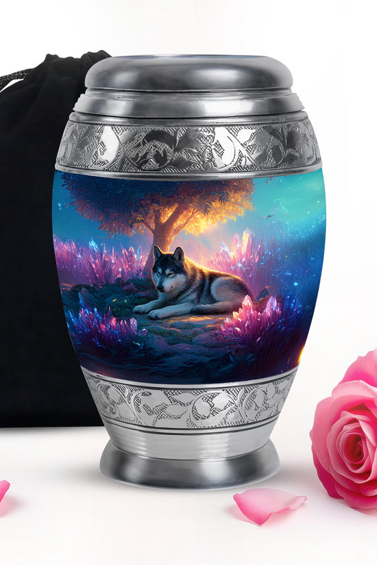 Husky Pet Memorial Urn - Beautiful Pet Cremation Urn For Ashes