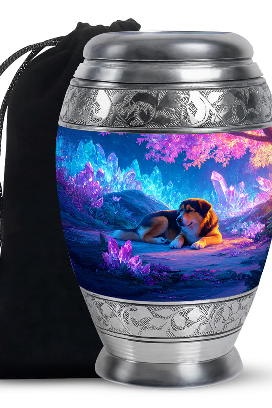 Dog Cremation Urn - Crystal Light Funeral Urn For Dog Ashes