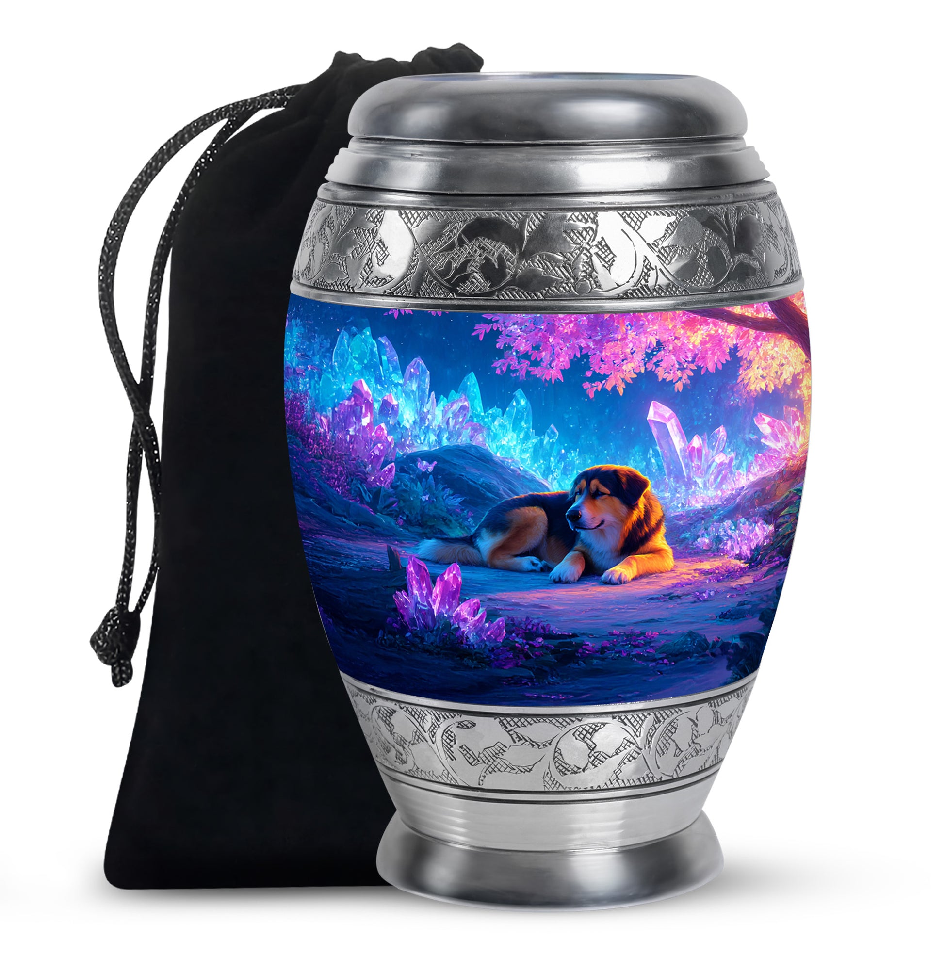 Dog Cremation Urn - Crystal Light Funeral Urn For Dog Ashes