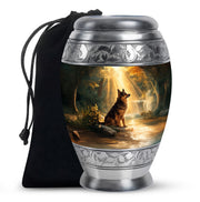 German Shepherd Fuenral Urn - Peaceful Forest Memorial Urn For Dog