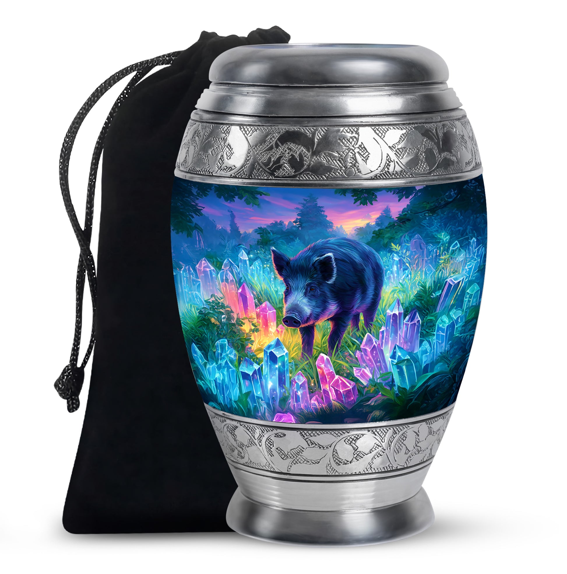 Pig Nature Cremation Urns - Crystal Forest Funeral Urns For Male & Female