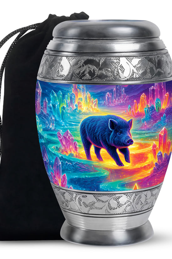 Crystal Field Memorial Urns - Wild Pig Cremation Urn For Human Ashes