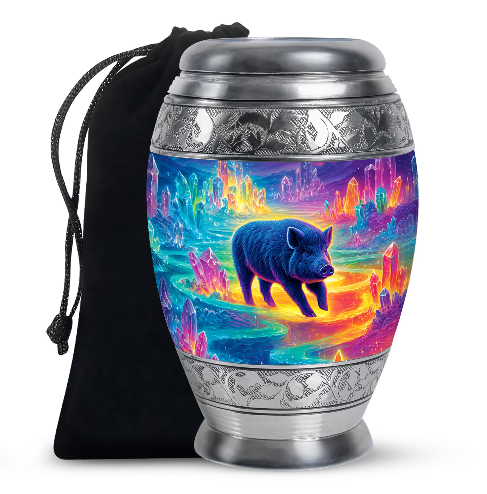 Crystal Field Memorial Urns - Wild Pig Cremation Urn For Human Ashes
