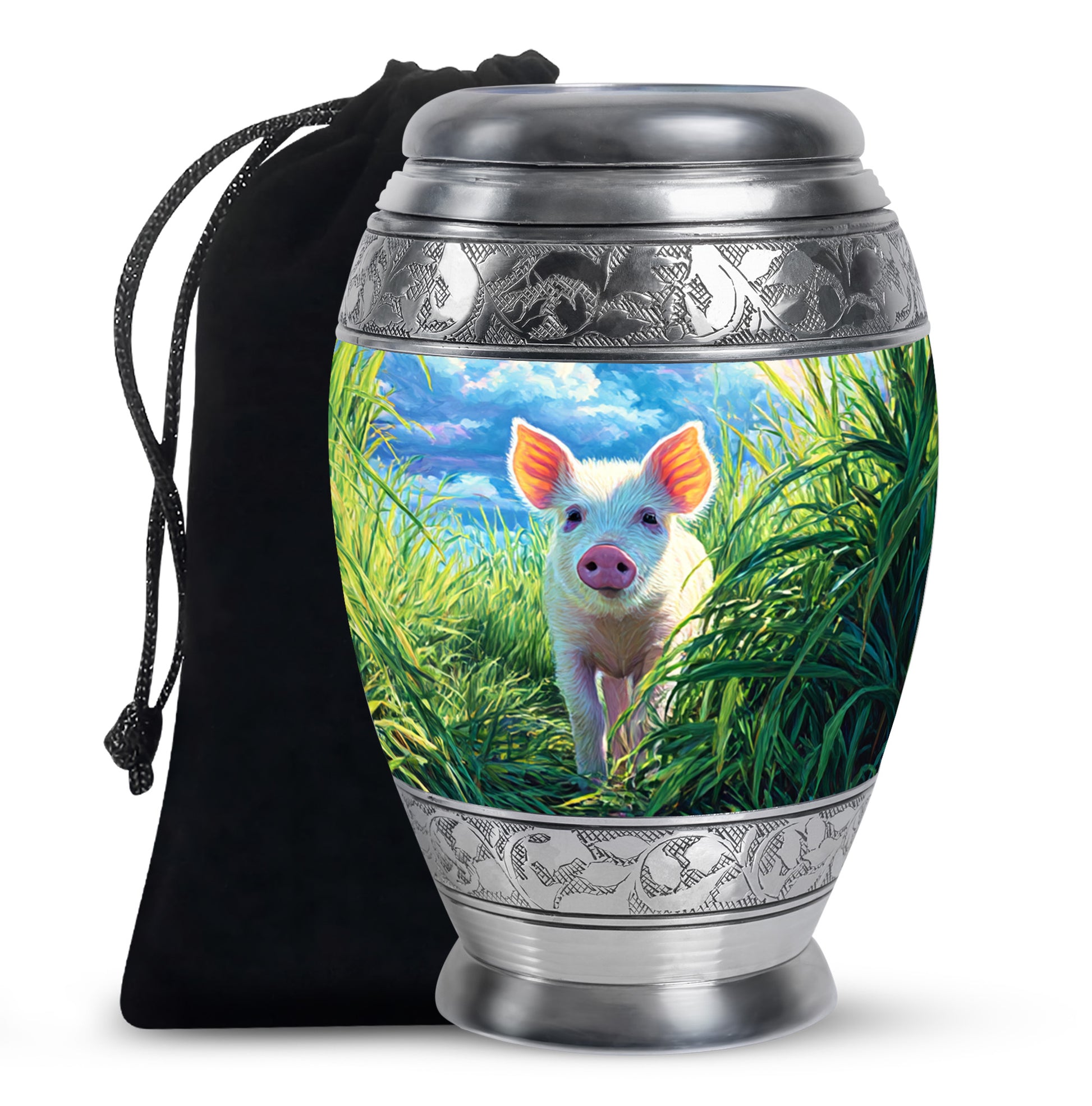 Cute Piglet Memorial Urn - Nature Cremation Urns For Adult Ashes