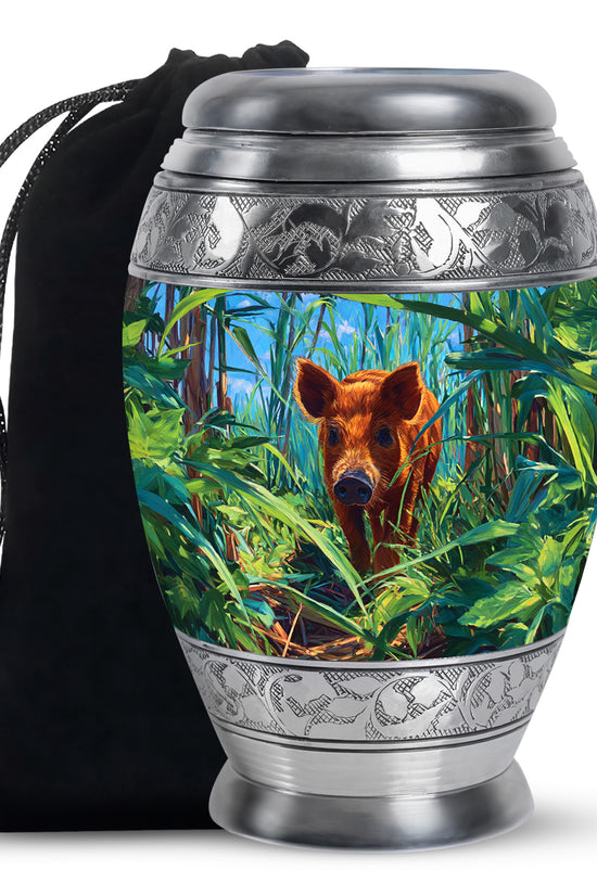Pig Jungle Memorial Urn - Artistic Cremation Urns For Loved Ones