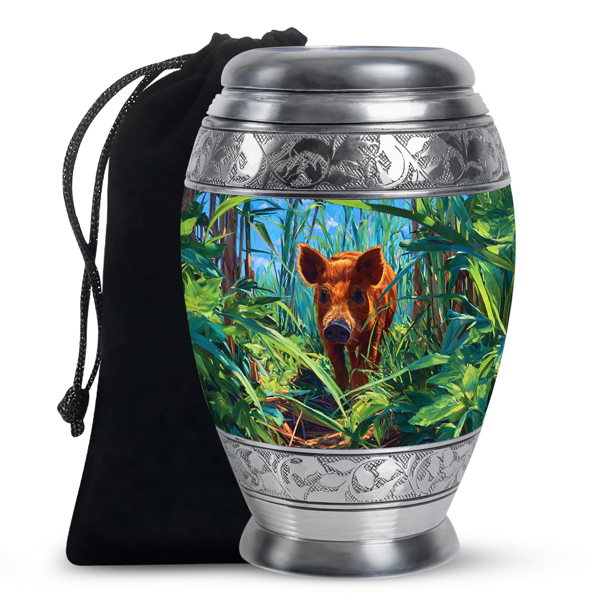 Pig Jungle Memorial Urn - Artistic Cremation Urns For Loved Ones