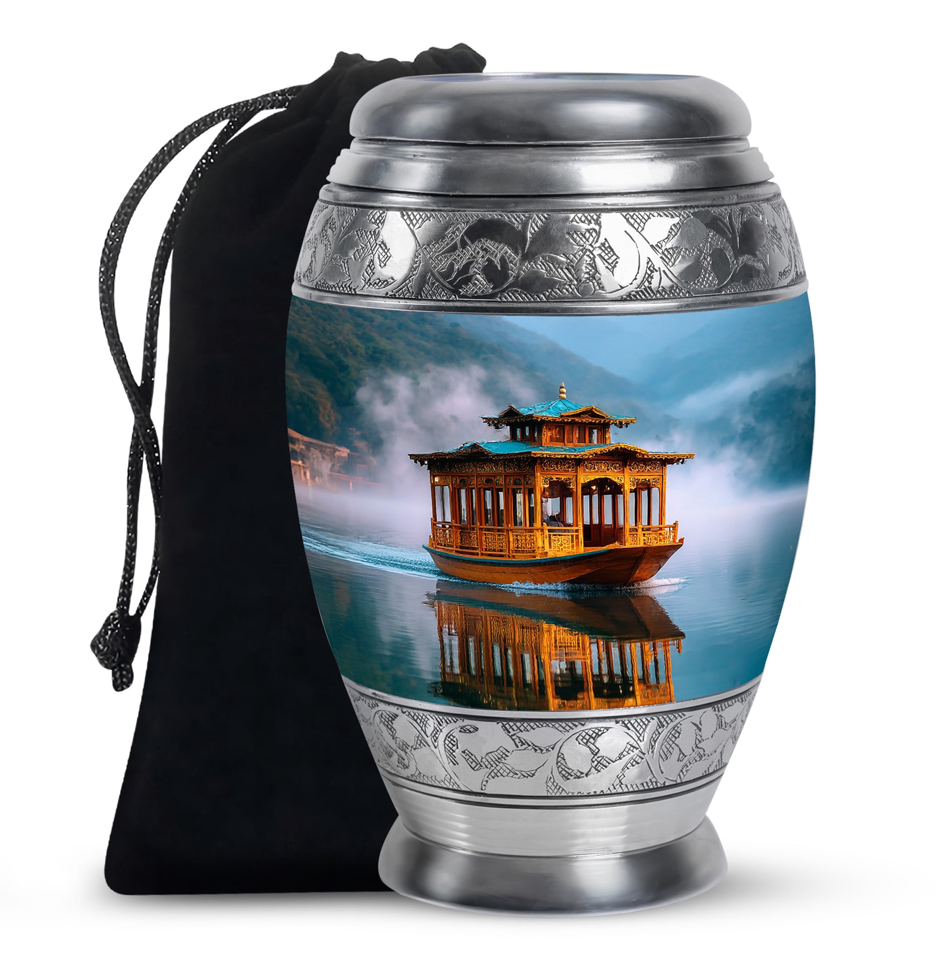 Houseboat Cremation Urn For Ashes - Wooden Memorial Urn