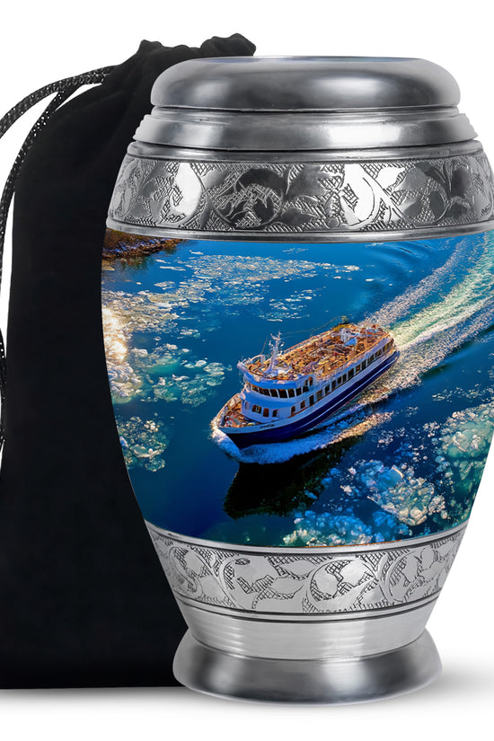 Cruise Ship Cremation Urn - Ocean Memorial Urn For Ashes