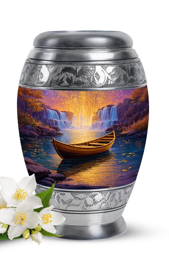 Hallowed Boat Cremation Urns for Human Ashes - Pink 10-inch - Karyliz