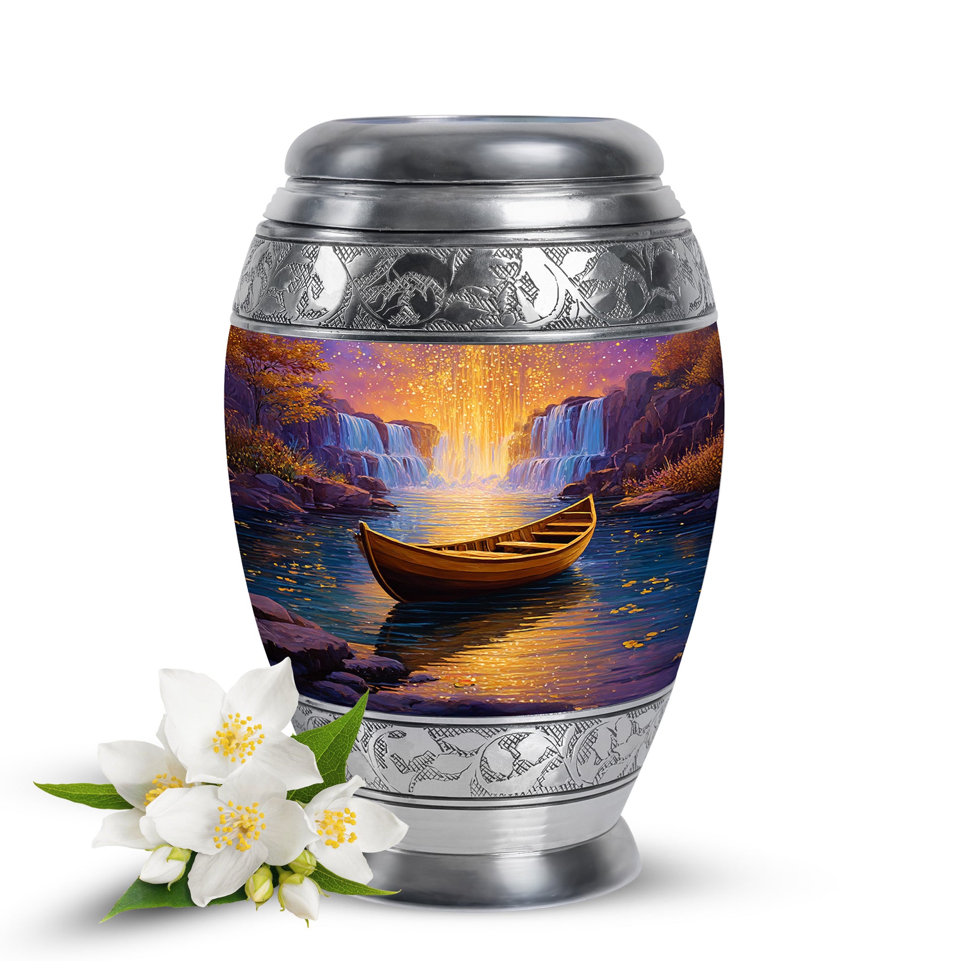 Hallowed Boat Cremation Urns for Human Ashes - Pink 10-inch - Karyliz