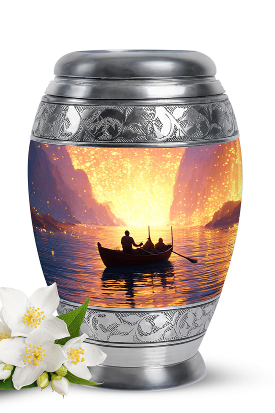 Personalized Red Boat Cremation Urns for Ashes - Enchanting 10-inch - Karyliz