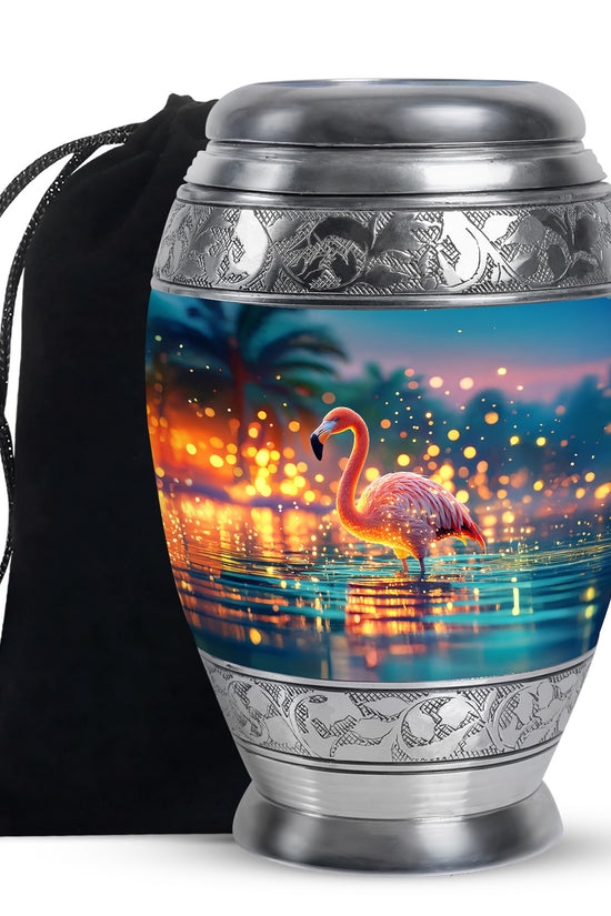 Flamingo Scenic Urn - Beautifully Designed Urns For Human Ashes