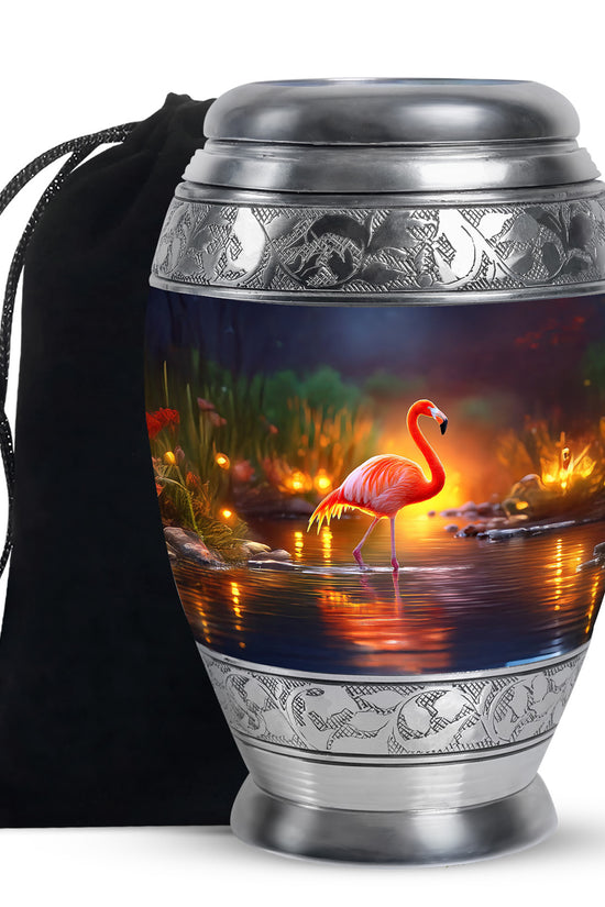 Pink Flamingo Cremation Urn - Handcrafted Memorial Urns for Ashes