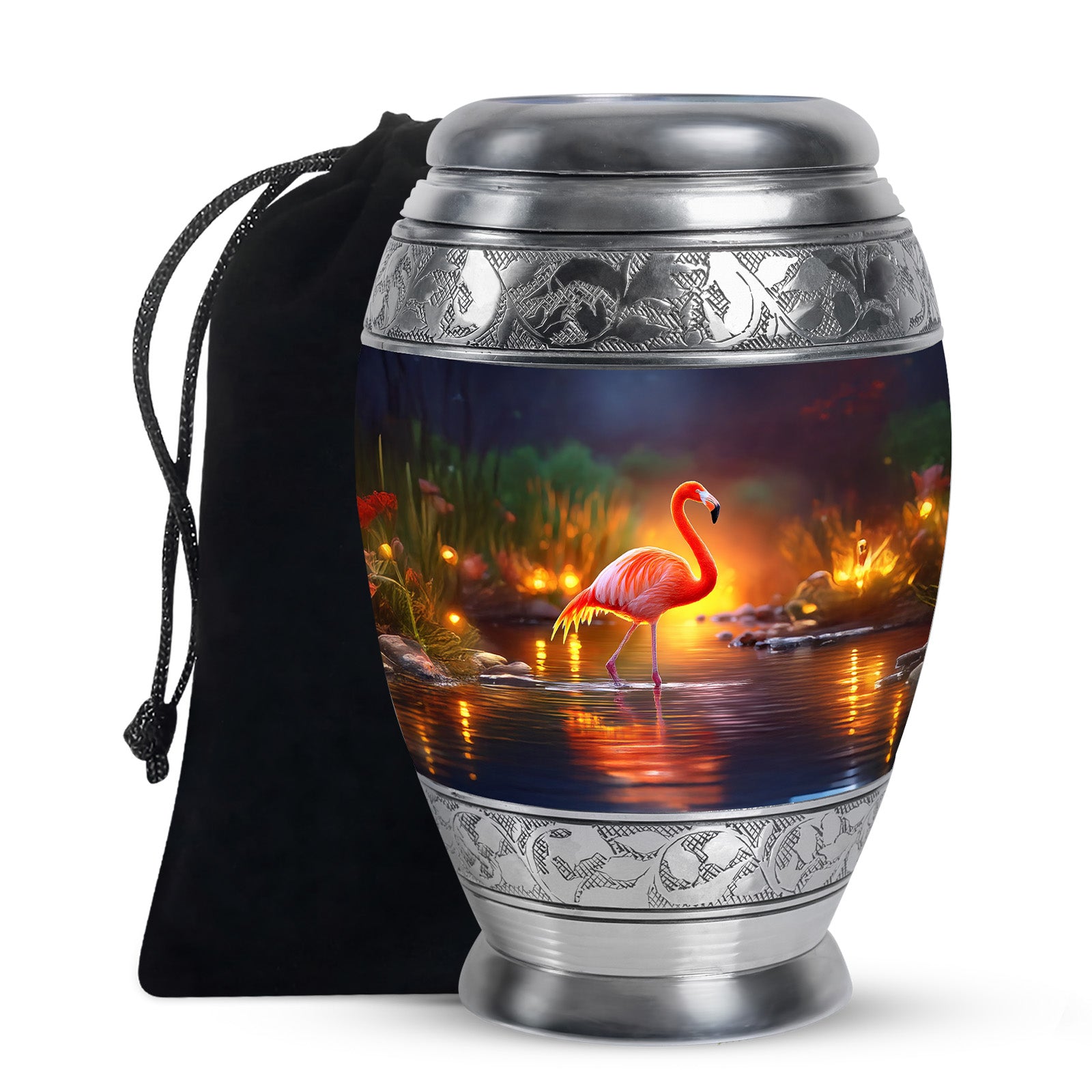 Pink Flamingo Cremation Urn - Handcrafted Memorial Urns for Ashes