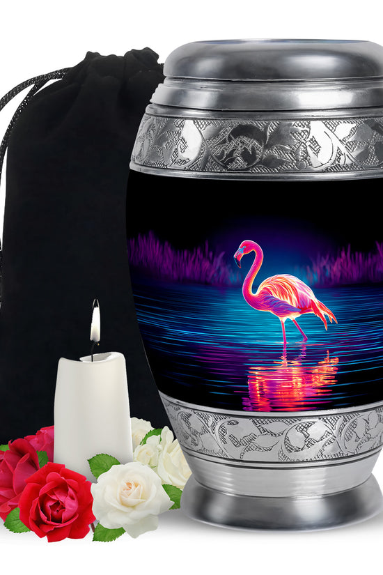 Artistic Flamingo Cremation Urn - Beautiful Memorial Urns For Human Ashes