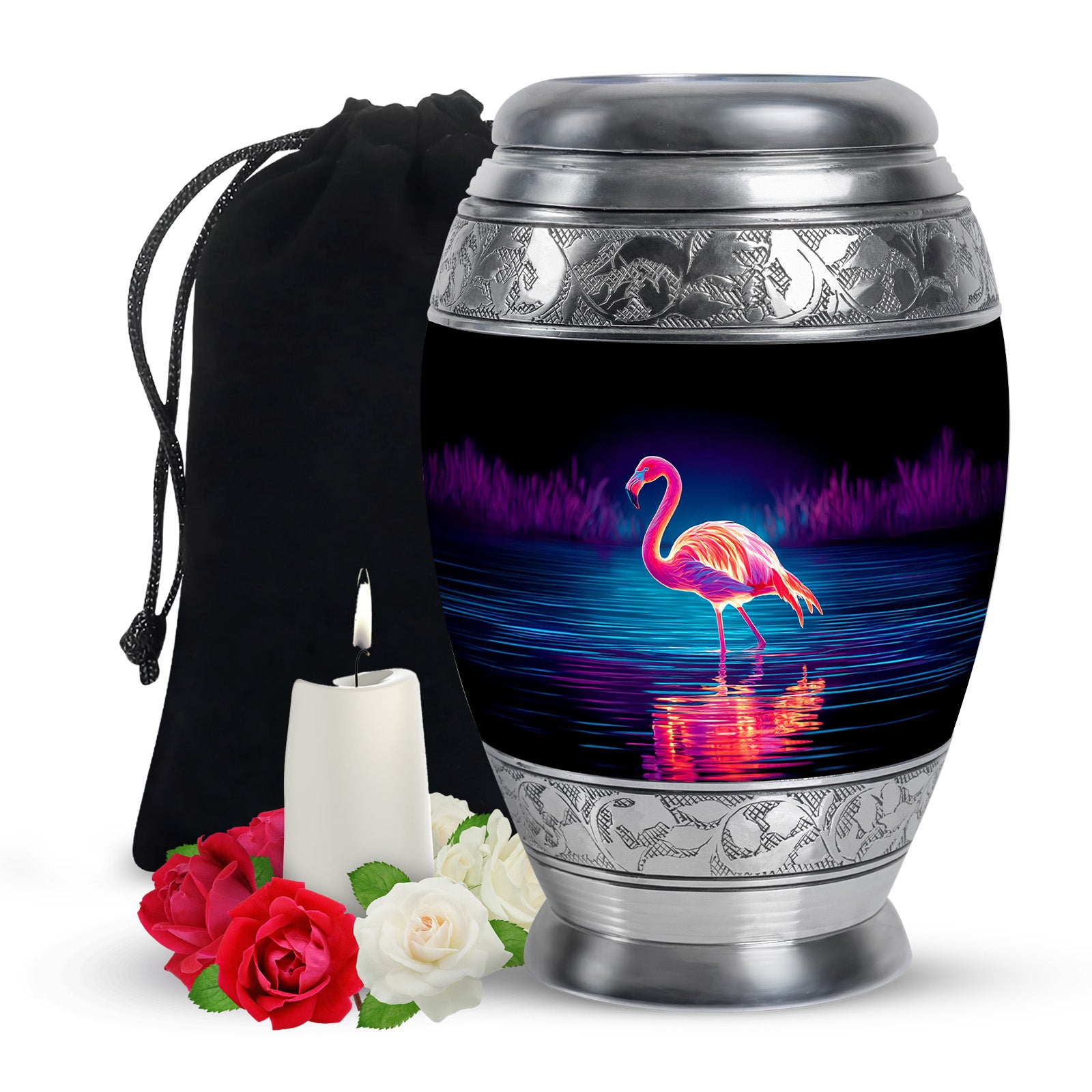 Artistic Flamingo Cremation Urn - Beautiful Memorial Urns For Human Ashes