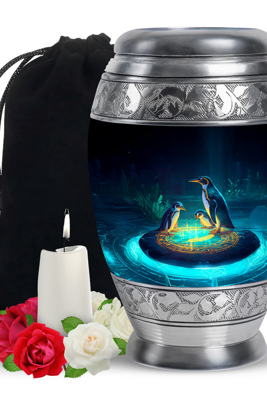 Mystical Penguin Urn - Unique Funeral Urn For Human Ashes
