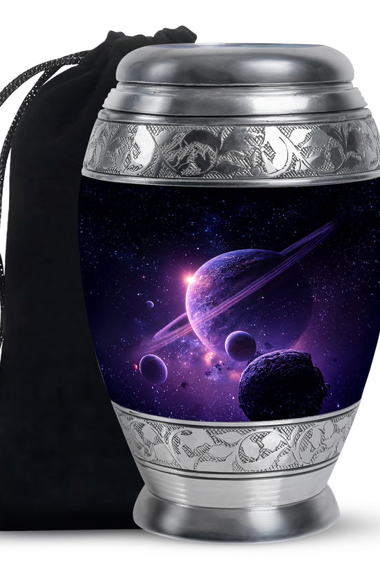 Space Planet Memorial Urn - Galaxy Funeral Urn For Burial