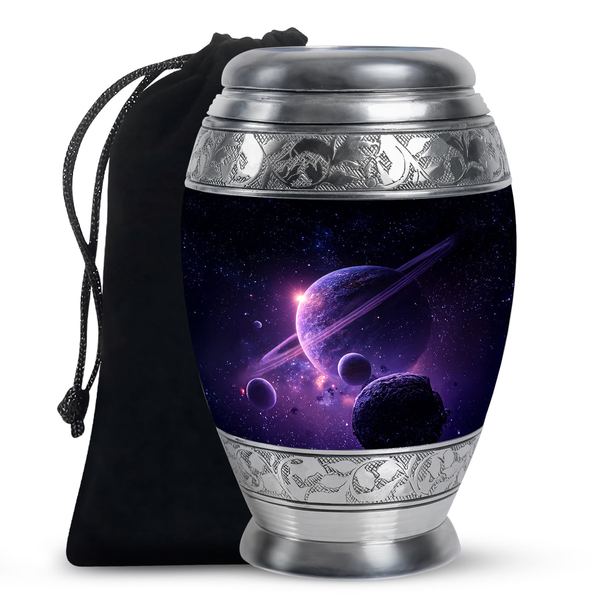 Space Planet Memorial Urn - Galaxy Funeral Urn For Burial
