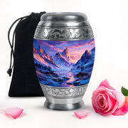 Mountain Sunset Cremation Urn - Nature Landscape Cremation Urn For Burial