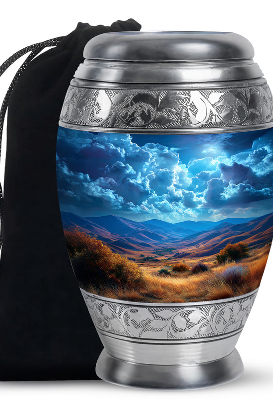 Scenic Mountain Memorial Urn - Nature Cremation Urn For Human Ashes