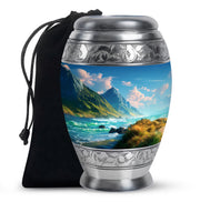Ocean Mountain Cremation Urn - Peaceful Funeral Urn For Loved Ones