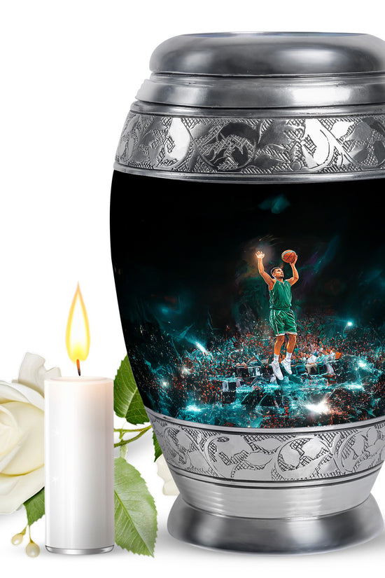 Athlete Tribute Cremation Urn - Basketball Funeral Urn For Men & Women