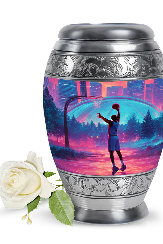 Personalized Eternal Basketball Cremation Urns - Red 10-inch, 200 cu in - Yatskia