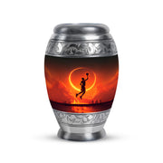 Black Basketball Tribute Cremation Urns for Human Ashes - 10-inch, 200 cu in - Yatskia