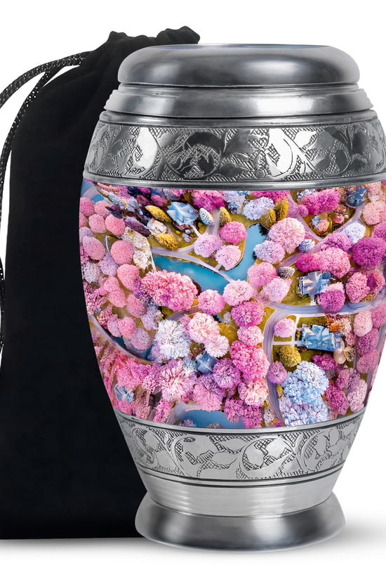 Scenic Blossom Landscape Cremation Urn - Cremation Urn For Ashes