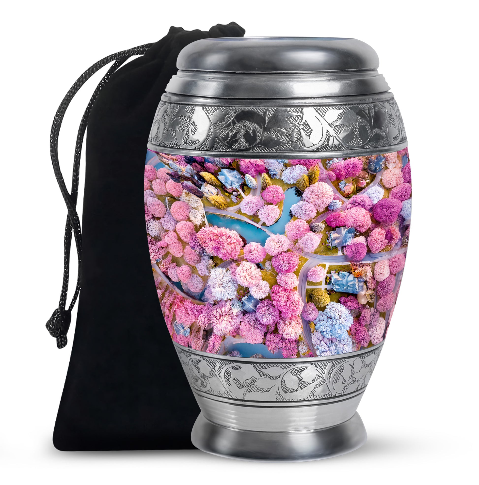 Scenic Blossom Landscape Cremation Urn - Cremation Urn For Ashes