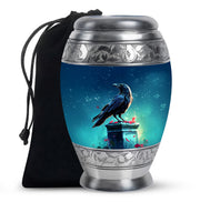Black Raven Memorial Urn - Unique Funeral Urns For Human Ashes