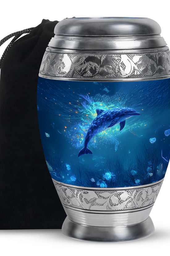 Dolphin Ocean Funeral Urn - Unique Memorial Urn For Adult Ashes