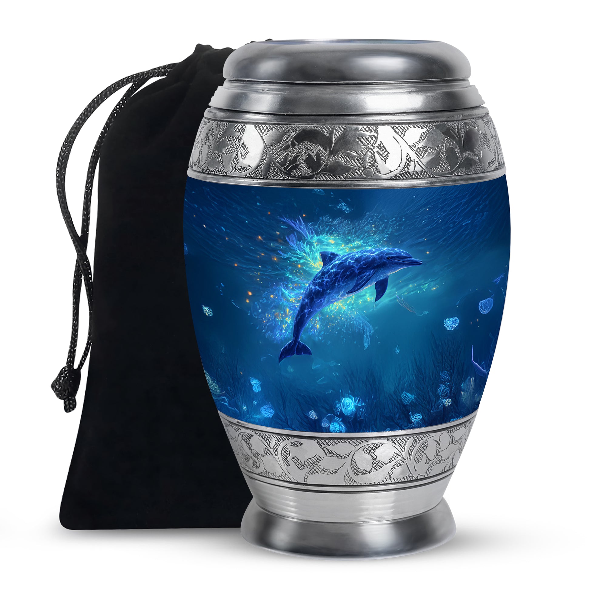 Dolphin Ocean Funeral Urn - Unique Memorial Urn For Adult Ashes