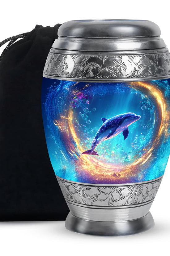 Dolphin Funeral Urn - Luxury Cremation Urn For Male & Female