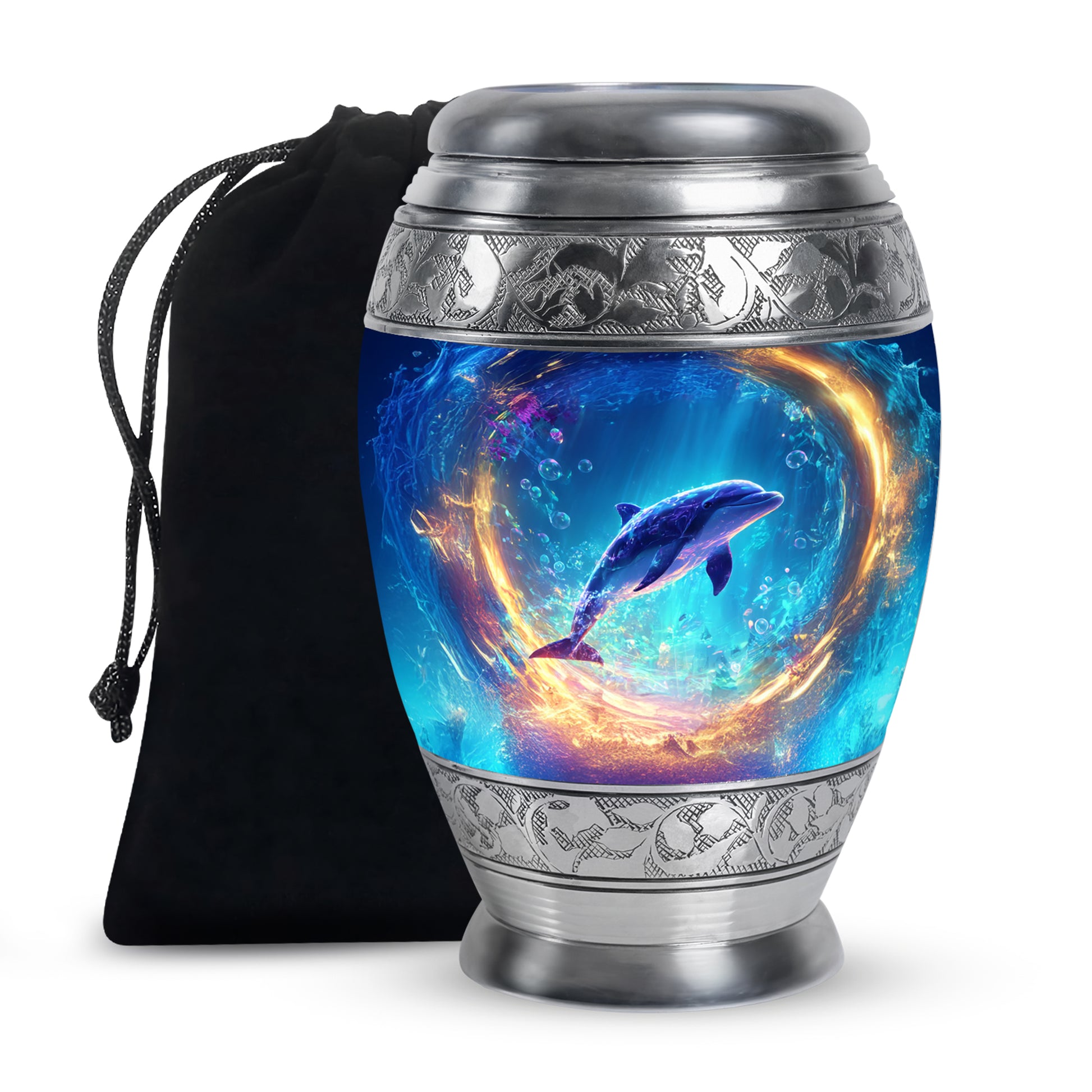 Dolphin Funeral Urn - Luxury Cremation Urn For Male & Female