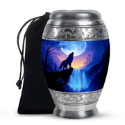 Artistic Waterfall Memorial Urn - Wolf Cremation Urn For Loved Ones
