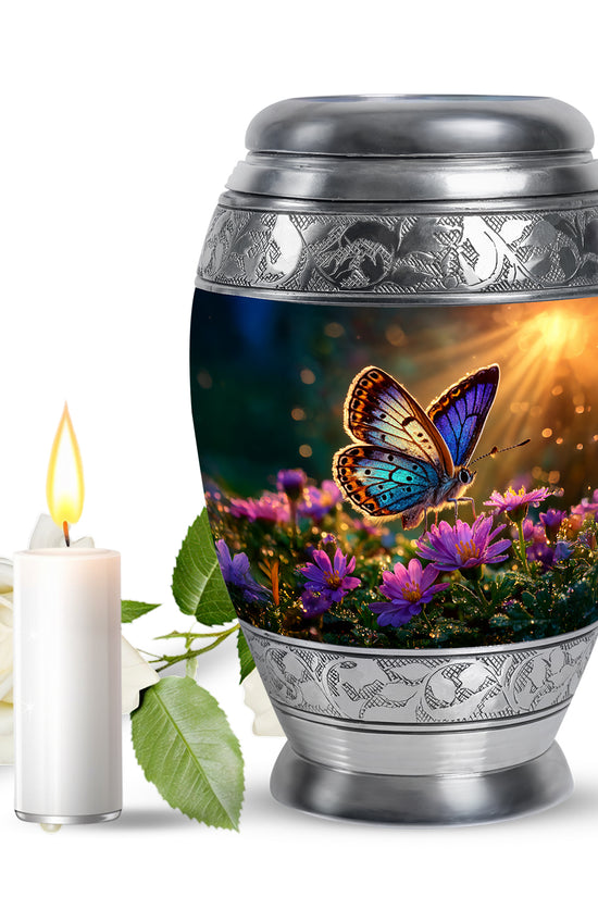 Blessed Butterfly Cremation Urns for Human Ashes - Gold 10-inch - Yatskia