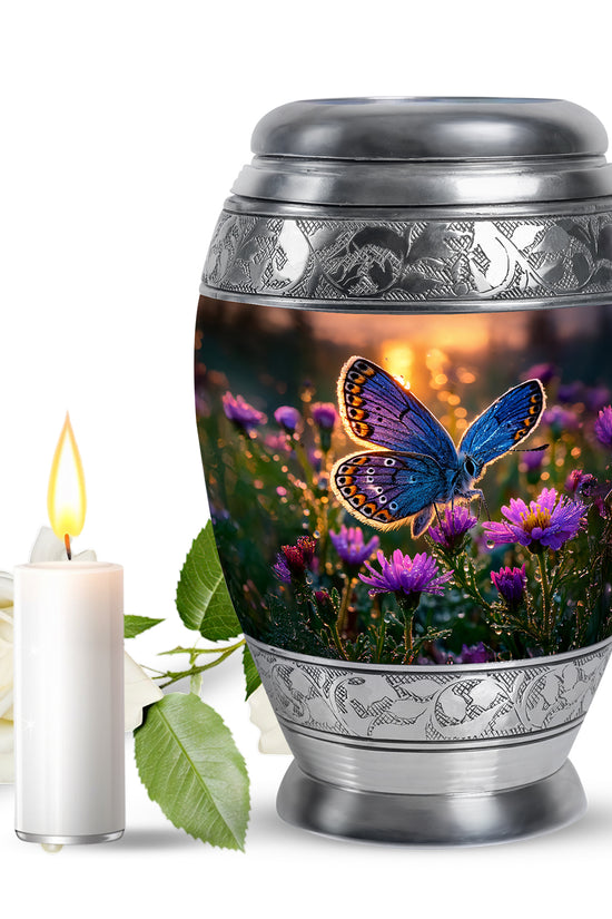 Personalized Eternal Butterfly Cremation Urns - Gold 10-inch, 200 cu in - Yatskia
