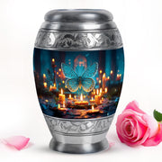Blue Butterfly Cremation Urns - Glorious Celebration 10-inch, 200 cu in - Karyliz