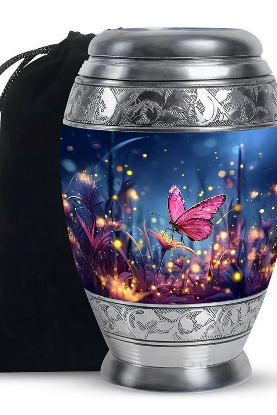 Butterfly Twilight Theme Cremation Urn - Premium Memorial Urn For Loved Ones